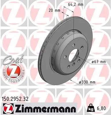 Bremsscheibe ZIMMERMANN 150.2952.32