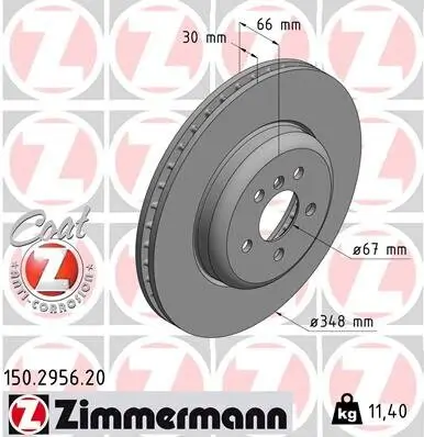 Bremsscheibe ZIMMERMANN 150.2956.20