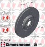 Bremsscheibe Vorderachse links ZIMMERMANN 150.2967.70