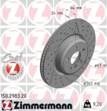 Bremsscheibe Hinterachse rechts ZIMMERMANN 150.2983.20