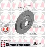 Bremsscheibe Vorderachse ZIMMERMANN 150.3400.20