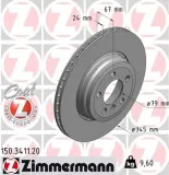Bremsscheibe Hinterachse ZIMMERMANN 150.3411.20