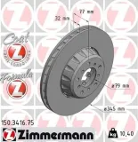 Bremsscheibe ZIMMERMANN 150.3416.75