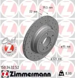 Bremsscheibe ZIMMERMANN 150.3432.52