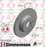 Bremsscheibe Hinterachse ZIMMERMANN 150.3438.20