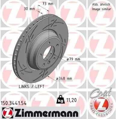 Bremsscheibe ZIMMERMANN 150.3441.54 Bild Bremsscheibe ZIMMERMANN 150.3441.54