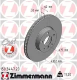 Bremsscheibe Vorderachse ZIMMERMANN 150.3447.20