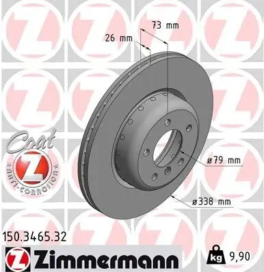 Bremsscheibe ZIMMERMANN 150.3465.32