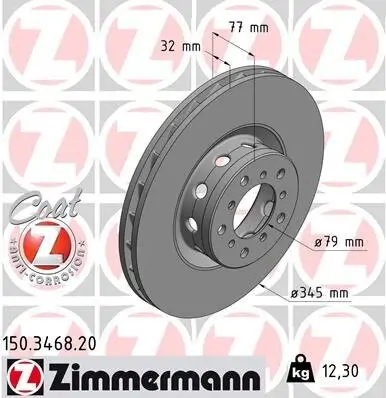 Bremsscheibe ZIMMERMANN 150.3468.20