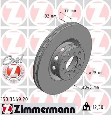 Bremsscheibe ZIMMERMANN 150.3469.20