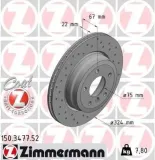 Bremsscheibe Hinterachse ZIMMERMANN 150.3477.52