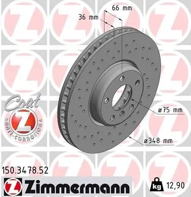 Bremsscheibe Vorderachse links ZIMMERMANN 150.3478.52