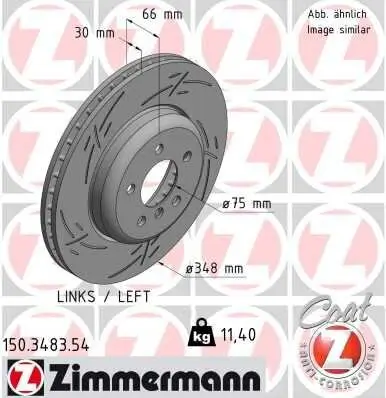 Bremsscheibe ZIMMERMANN 150.3483.54