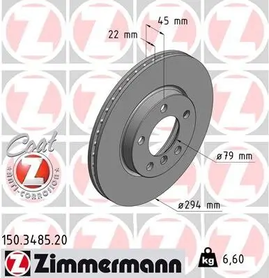 Bremsscheibe Vorderachse ZIMMERMANN 150.3485.20