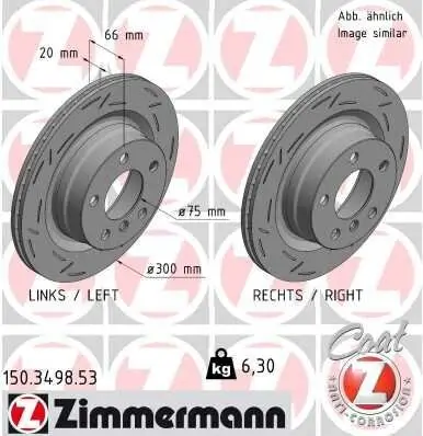 Bremsscheibe ZIMMERMANN 150.3498.53