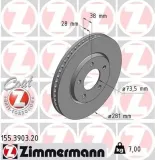 Bremsscheibe Vorderachse ZIMMERMANN 155.3903.20