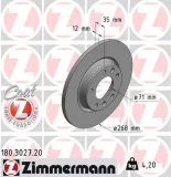 Bremsscheibe ZIMMERMANN 180.3027.20