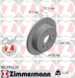 Bremsscheibe Hinterachse ZIMMERMANN 185.3954.20