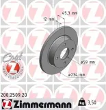 Bremsscheibe Vorderachse ZIMMERMANN 200.2509.20