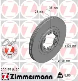 Bremsscheibe ZIMMERMANN 200.2516.20