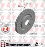 Bremsscheibe ZIMMERMANN 200.2518.52