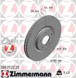 Bremsscheibe ZIMMERMANN 200.2522.20