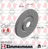 Bremsscheibe Vorderachse ZIMMERMANN 200.2522.52