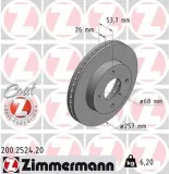 Bremsscheibe ZIMMERMANN 200.2524.20