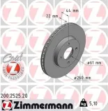 Bremsscheibe Vorderachse ZIMMERMANN 200.2525.20