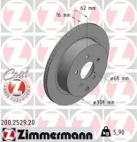 Bremsscheibe Hinterachse ZIMMERMANN 200.2529.20