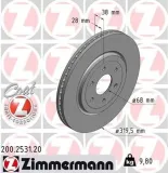 Bremsscheibe Vorderachse ZIMMERMANN 200.2531.20