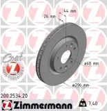 Bremsscheibe Vorderachse ZIMMERMANN 200.2534.20