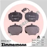 Bremsbelagsatz, Scheibenbremse Hinterachse ZIMMERMANN 20344.145.1