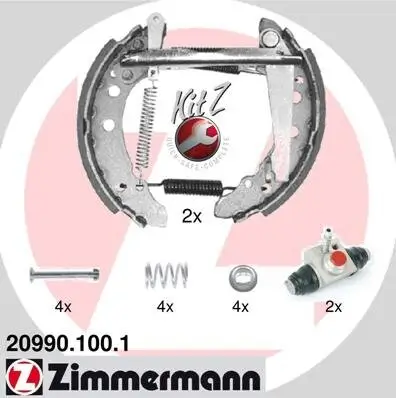 Bremsbackensatz ZIMMERMANN 20990.100.1 Bild Bremsbackensatz ZIMMERMANN 20990.100.1