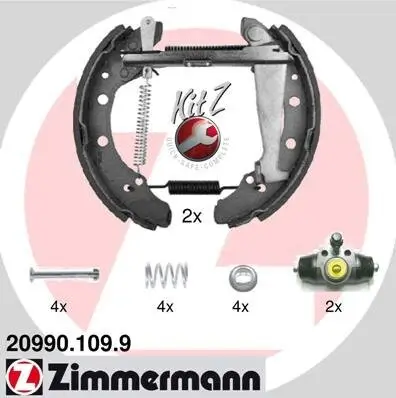 Bremsbackensatz ZIMMERMANN 20990.109.9