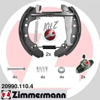 Bremsbackensatz ZIMMERMANN 20990.110.4 Bild Bremsbackensatz ZIMMERMANN 20990.110.4