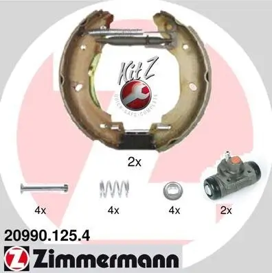 Bremsbackensatz ZIMMERMANN 20990.125.4