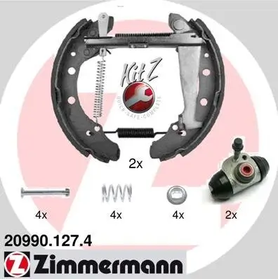 Bremsbackensatz ZIMMERMANN 20990.127.4 Bild Bremsbackensatz ZIMMERMANN 20990.127.4