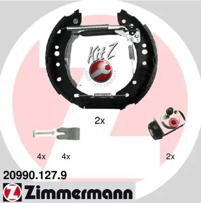 Bremsbackensatz ZIMMERMANN 20990.127.9