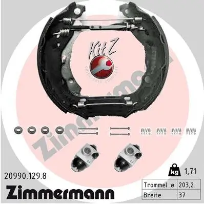 Bremsbackensatz ZIMMERMANN 20990.129.8