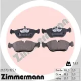 Bremsbelagsatz, Scheibenbremse Vorderachse ZIMMERMANN 21273.195.1