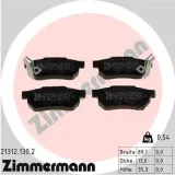 Bremsbelagsatz, Scheibenbremse Hinterachse ZIMMERMANN 21312.130.2