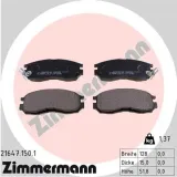 Bremsbelagsatz, Scheibenbremse Vorderachse ZIMMERMANN 21647.150.1