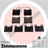 Bremsbelagsatz, Scheibenbremse Hinterachse ZIMMERMANN 21904.169.1