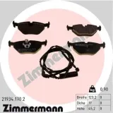 Bremsbelagsatz, Scheibenbremse Hinterachse ZIMMERMANN 21934.170.2