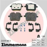 Bremsbelagsatz, Scheibenbremse ZIMMERMANN 22039.180.2