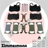 Bremsbelagsatz, Scheibenbremse Vorderachse ZIMMERMANN 22091.150.2