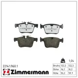 Bremsbelagsatz, Scheibenbremse Hinterachse ZIMMERMANN 22141.960.1