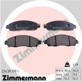 Bremsbelagsatz, Scheibenbremse Vorderachse ZIMMERMANN 22439.170.1