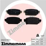 Bremsbelagsatz, Scheibenbremse Hinterachse ZIMMERMANN 22623.155.1